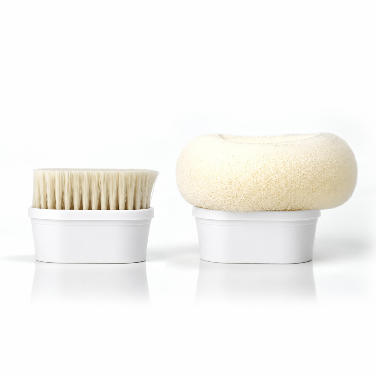 Duo de brosses EOVAA : brosse exfoliante à poils clairs et éponge de massage 
